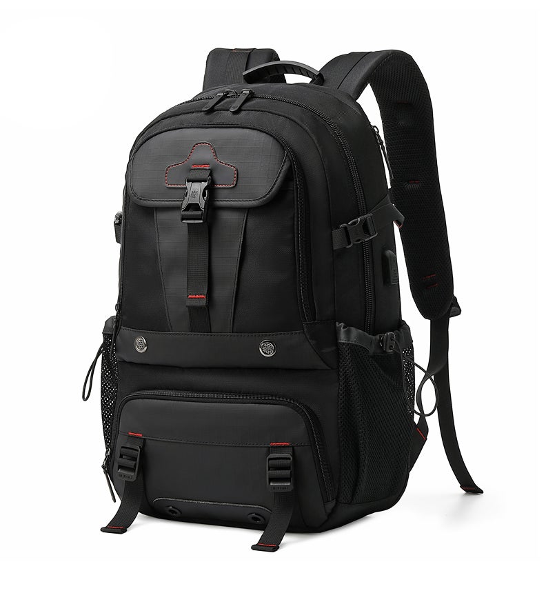 جولدن وولف حقيبة ظهر لابتوب مقاومة للماء 17" - لون اسود — جولدين وولف - Image 4